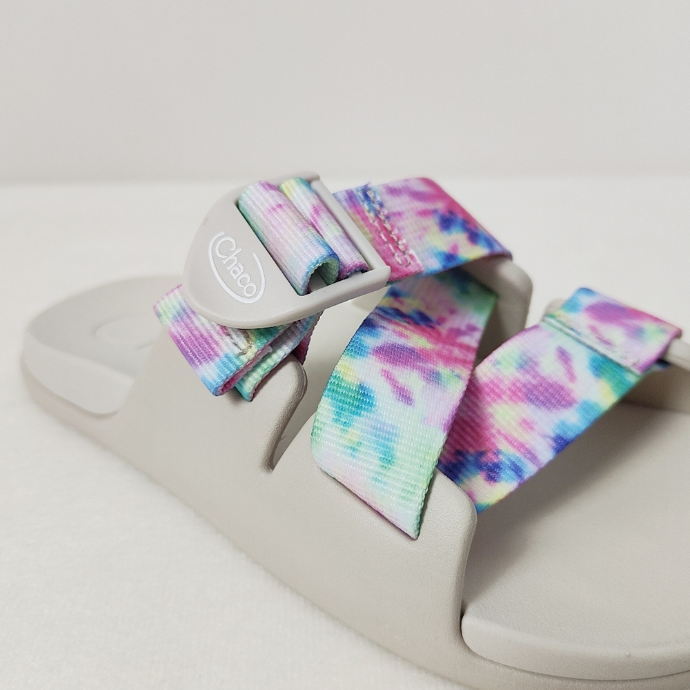 Chaco Chillos Slides Women's Size 5 Tie Dye Straps Comfortable Slip-on Shoes